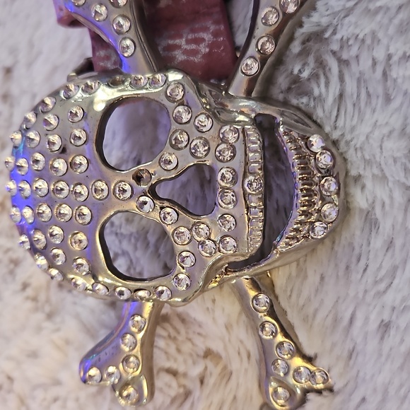 Pink Belt with Skull Buckle main image 6